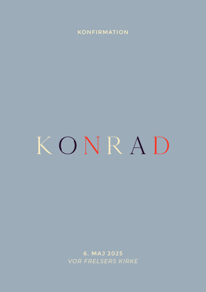 Invitationer - Konrad konfirmation